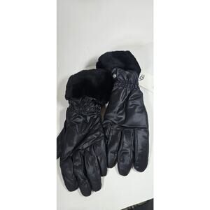 NWT UGG Women’s Waterproof Shearling Trimmed Smart Gloves Black L/XL